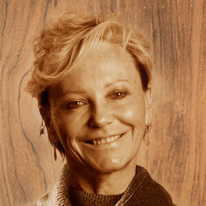 Val Wigham drawing with fire.